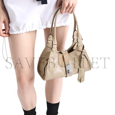 PRADA SMALL PUSH-BUTTON LEATHER HANDBAG 1BG580 (26*18*12cm)